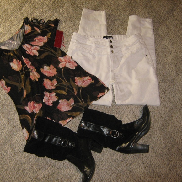 refuge Denim - REFUGE Bright White Hi Waist Super Skinny Jeans 14